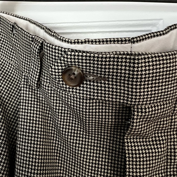 Lauren Ralph Lauren Women’s Houndstooth Dress Pants Vintage Pleated Wool Slacks - Picture 6 of 11